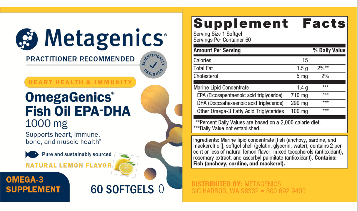 Omega Genics EPA-DHA 1000 120 CAPS PreOrder